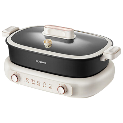 摩动鸳鸯锅7L分体式双旋钮两格大容量微压鸳鸯锅MD-FT01Y