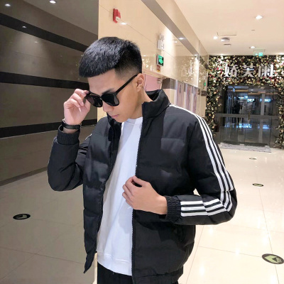 NEWLAKE20冬季情侣潮牌棉衣服男三道杠社会精神小伙同款外套修身加厚棉袄棉衣