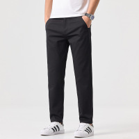 微弹轻商务休闲裤男夏季轻薄时尚高端修身质感小直筒裤日常通勤
