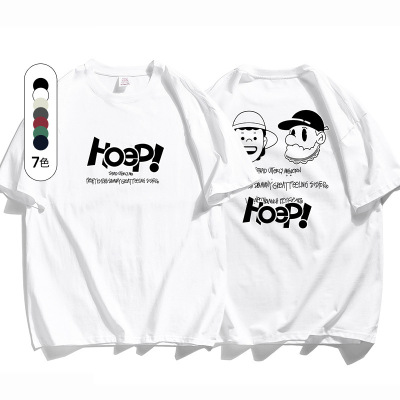 美式潮牌男装短袖ins纯棉夏季新款男士字母印花T恤男情侣男女同款_553