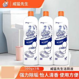 威猛先生(Mr Muscle) 洁厕剂500g 清香型洁厕灵洁厕液马桶清洁除垢除异味 清香型500g*3