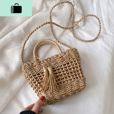 夏天女包包2020新款潮ins森系流苏编包海边度假编织手提斜挎包NEW LAKE女士单肩包