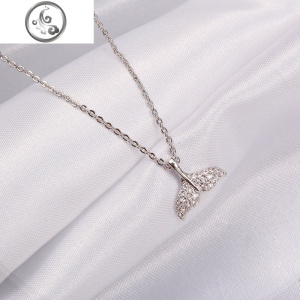 鱼尾项链女925纯银锁骨链海豚吊坠简约轻奢百搭ins风气质小众网红 JiMi