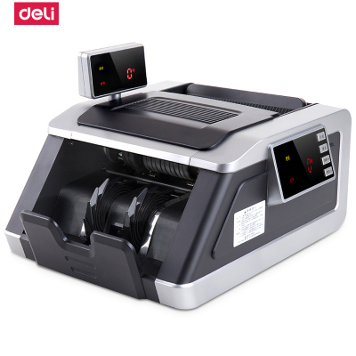 得力deli2194S经典点钞机B类三屏点验钞仪专业便携验钞机三屏旋转显示混点智能语音提示银行专用商用家用新币2019