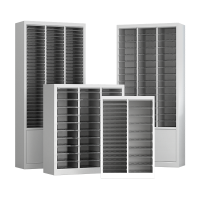 易企采 18抽铁皮文件柜办公室塑料抽屉式多层a4资料收纳柜合同凭证档案票据柜