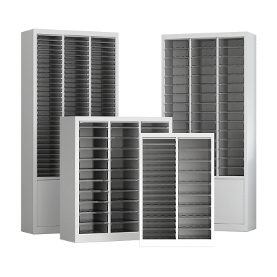 易企采 18抽铁皮文件柜办公室塑料抽屉式多层a4资料收纳柜合同凭证档案票据柜