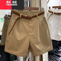 YIBUSHENG大码短裤女外穿2024新款季胖mm遮肉高腰显瘦a字五分宽松休闲裤