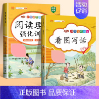 [写作基础2本]阅读理解+看图写话 二年级上 [正版]2024版小学语文阅读理解专项训练书人教版一年级二年级三年级3四五