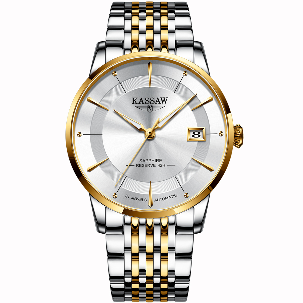 卡梭(kassaw)手表男超薄自动机械表男表防水夜光潮流学生男士表k890g