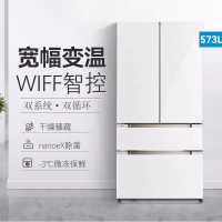 松下(Panasonic)NR-W582TX-W超薄573升全嵌冰箱 双循环双系统法式电冰箱 纳诺怡净味 四季舱温度