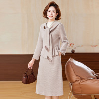 今年流行妈妈秋冬套装新款中年品牌优雅连衣裙中老年女裙