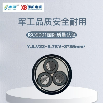 秦源牌 YJLV22 8.7/15KV 3*35mm²铝芯钢带铠装电力电缆 元/米 定制商品 联系客服