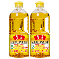 鲁花 5S压榨一级花生油1L*2 物理压榨 花生油