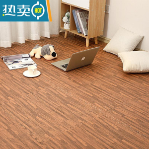 敬平60拼接地垫铺地泡沫垫木纹地板拼图塑料地毯满铺卧室垫子儿童防滑防滑垫 深色木纹