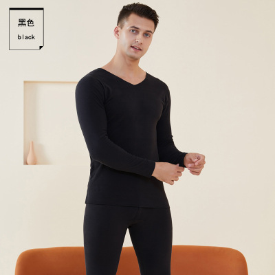 情侣无痕保暖内衣加厚加绒本命年大红色男女士内穿套装秋衣裤