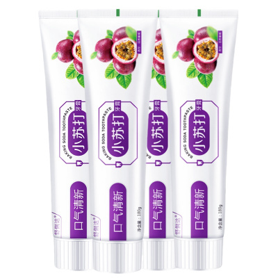 [4支装]舒俐达百香果苏打牙膏洁齿护龈牙膏110g/支