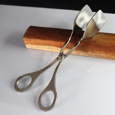 兰圣佳加厚304不锈钢食品夹剪刀夹烧烤夹烤肉自助餐夹包子防烫面包夹子