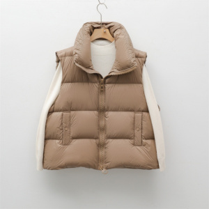 寒冬思羽90白鹅绒简约百搭秋冬季新款纯色马夹背心保暖羽绒马甲女