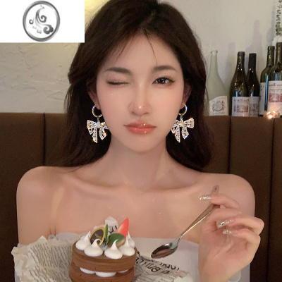 JiMi浪漫情怀~蝴蝶结耳环高级感耳环小众设计感2023年新款耳钉耳饰女