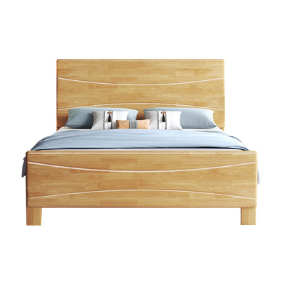 中豫鑫泽 ZYXZ4022927榉木色实木床1.2米单人床