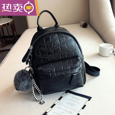 NEWLAKEins超火双肩包女小包2021新款夏季时尚百搭软皮质迷你逛街小背包