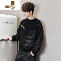 YANXU2023新款春季卫衣男青少年款潮牌痞帅潮流感宽松上衣