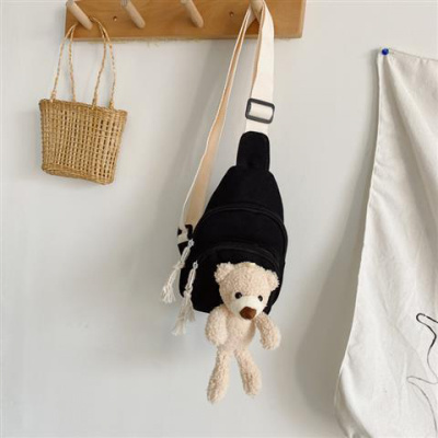 NEWLAKE新款流行儿童时尚包包网红款可爱卡通帆布女童女孩宝宝单肩胸包腰包男