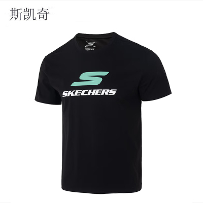 斯凯奇 情侣款圆领T恤 P225U116-03K8M 件