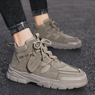 xeejee马丁靴男2020年秋冬季新款高帮英伦工装靴百搭男士休闲中帮潮靴子