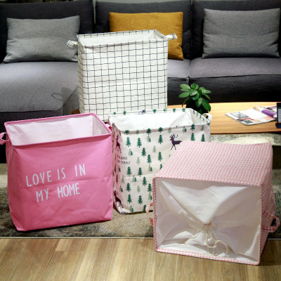 家柏饰(CORATED)大号家用束口收纳筐羽绒服过季衣服棉被子防尘收纳袋折叠脏衣篮
