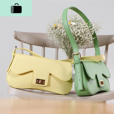 2020夏季新款潮纯色简约时尚单肩腋下包可调肩带手提包个性可爱萌NEW LAKE女士单肩包