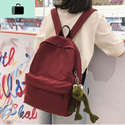 ins风书包女学生韩版2019新款网红初中高中帆布背包大容量双肩包NEW LAKE
