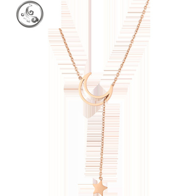 星星月亮个性气质短款项链女简约锁骨链韩版ins百搭网红首饰潮 JiMi