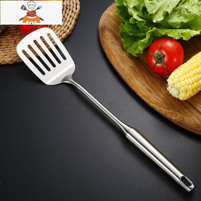 304不锈钢锅铲汤勺漏勺家用厨具一体长柄炒菜铲子炒勺铁菜铲 敬平 煎铲一支