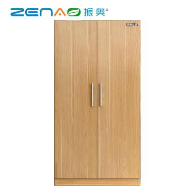 振奥 木质更衣柜二门更衣柜简易衣柜浅胡桃色500*800*1800mm
