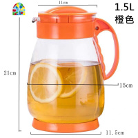 大容量玻璃耐热茶壶花茶壶凉水壶可高温防爆冷水壶大号 FENGHOU 2.6L深海蓝