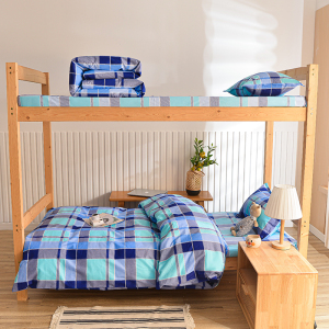 学生上下铺六件套全棉六件套格子床上用品家用六件套 TP2853