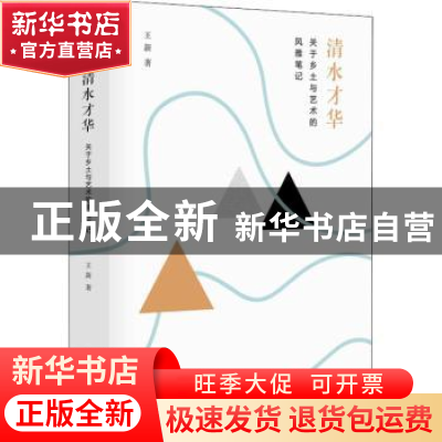 正版 清水才华:关于乡土与艺术的风雅笔记 王新著 东方出版社 978