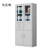 风雷顺钢制文件柜资料柜档案柜财务凭证柜带锁储物柜铁皮柜书柜偏三内保文件柜