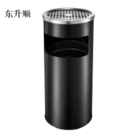 东升顺不锈钢圆形大号商用垃圾桶酒店ktv大堂立式烟灰桶电梯口高档户外款