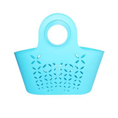 女节 沐浴篮超软收纳沥水篮软浴筐洗澡手提篮浴室用品