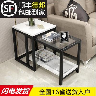 简约客厅小茶几边角桌迷你角柜沙发柜边柜玻璃小边几角几卧室边桌