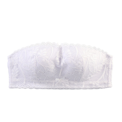 YUNWUXIN无肩带内衣女薄款聚拢防滑无带小胸白色婚纱抹胸式裹胸隐形文胸罩抹胸