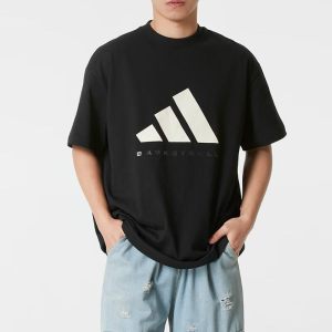 Adidas阿迪达斯男装新款运动服宽松透气跑步健身训练短袖T恤KB7560 ZP