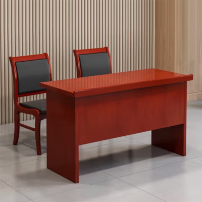 鑫金虎(XIN JIN HU)培训桌油漆贴木皮条桌会议桌双人位员工培训条桌1.4m含椅*2