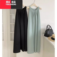 YIBUSHENG设计感露背清凉连衣裙女季2023新宽松显瘦长裙极简法式小众裙子