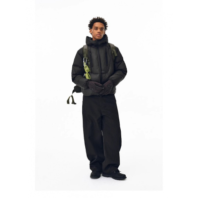 年双拉连帽立体短款情侣棉服加厚女新款宽松椰白色保暖外套男