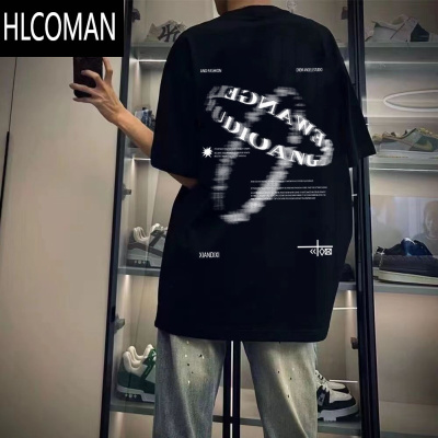 HLCOMAN美式短袖t恤男夏季新款潮牌港风痞帅宽松高中生衣服