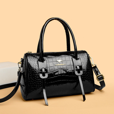 包包女包新款斜挎包漆皮亮面女士手提包波士顿妈妈包