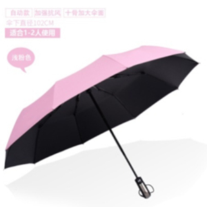 全自动钢骨玻纤 黑胶布 橡胶漆手柄YF-Z2021012 晴雨两用伞